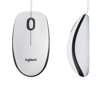 Logitech M100 | Bekabelde Muis | Links- en Rechtshandig | USB-A | 1000 DPI | Wit - Essentify