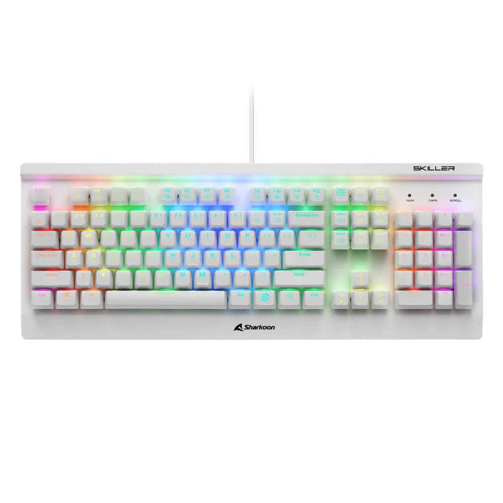 Sharkoon Skiller SGK3 RGB | Bedraad Gaming Toetsenbord | QWERTY | Wit - Essentify