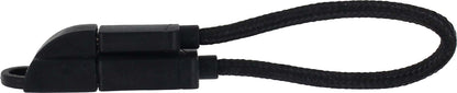 Keymate Charge/Sync Keychain Cable Nylon Braided Micro Usb Black