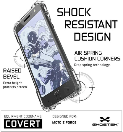 Ghostek Covert Protective Case Motorola Moto Z Clear - Essentify