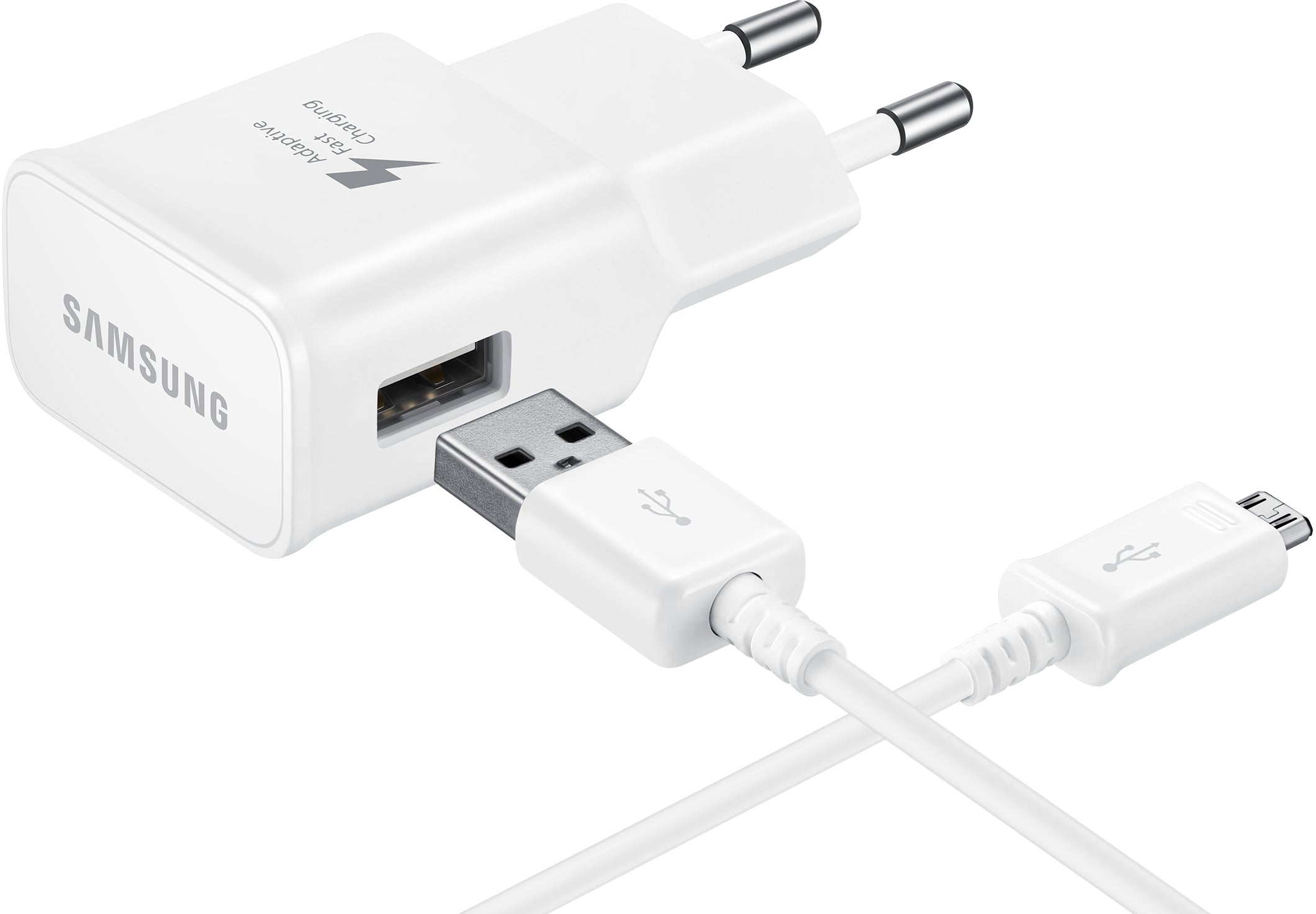 Samsung Ep-Ta20Eweugww Samsung Quick Travel Charger Incl. Micro Usb Cable 2.0A White Bulk
