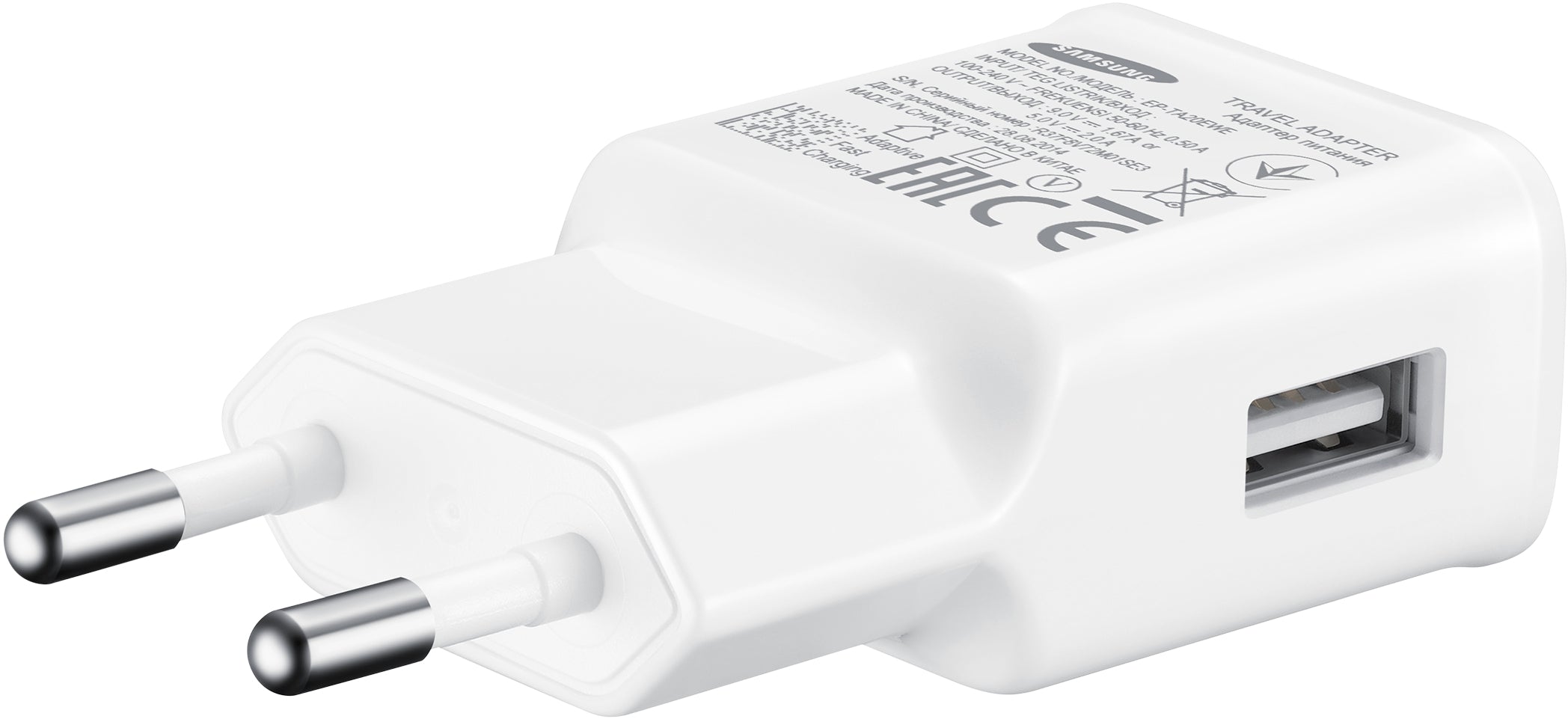 Samsung Ep-Ta20Eweugww Samsung Quick Travel Charger Incl. Micro Usb Cable 2.0A White Bulk