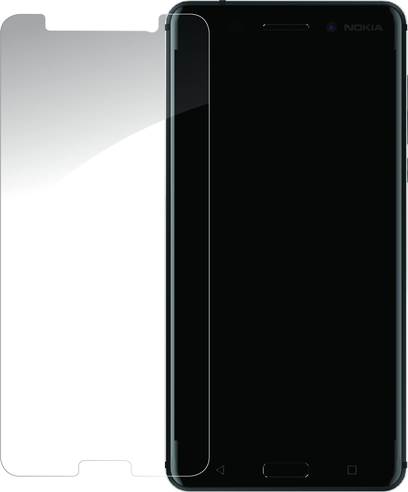 Mobilize Glass Screen Protector Nokia 6/6 Arte Black Special Edition Black