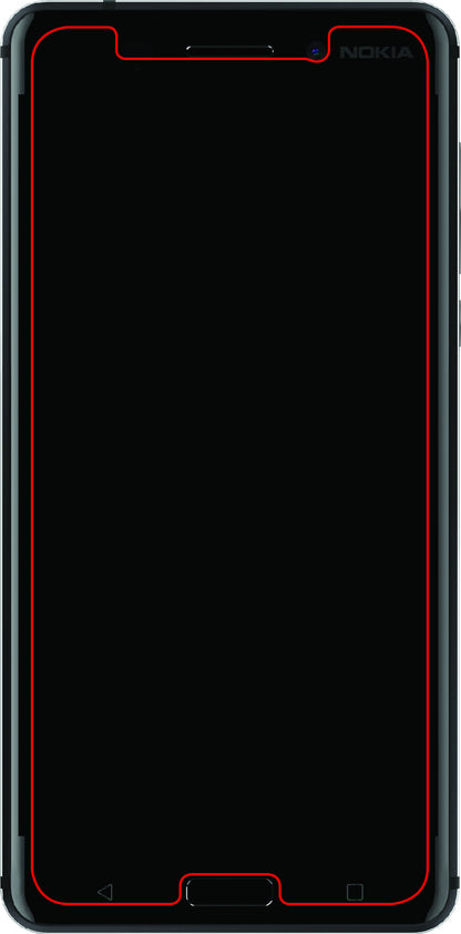 Mobilize Glass Screen Protector Nokia 6/6 Arte Black Special Edition Black