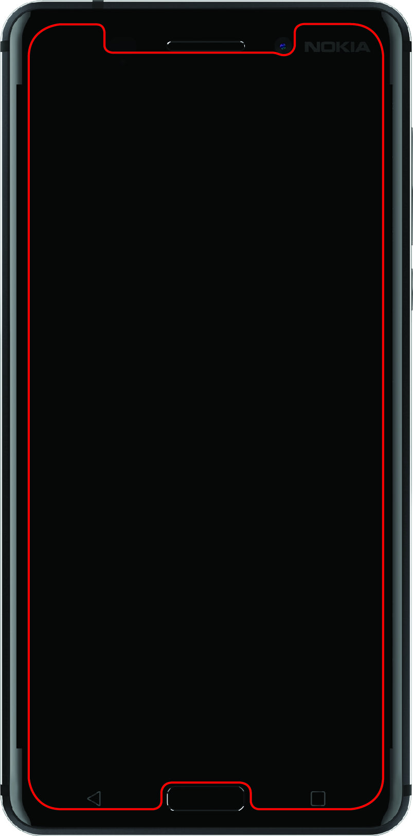 Mobilize Glass Screen Protector Nokia 6/6 Arte Black Special Edition Black