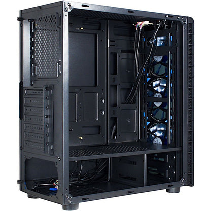 Inter-Tech CXC2 Blue Light | Midi Tower Case | Zwart