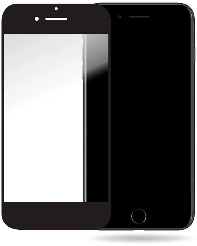 Mobilize Glass Screen Protector - Black Frame - Apple Iphone 6 Plus/6S Plus/7 Plus/8 Plus - Essentify