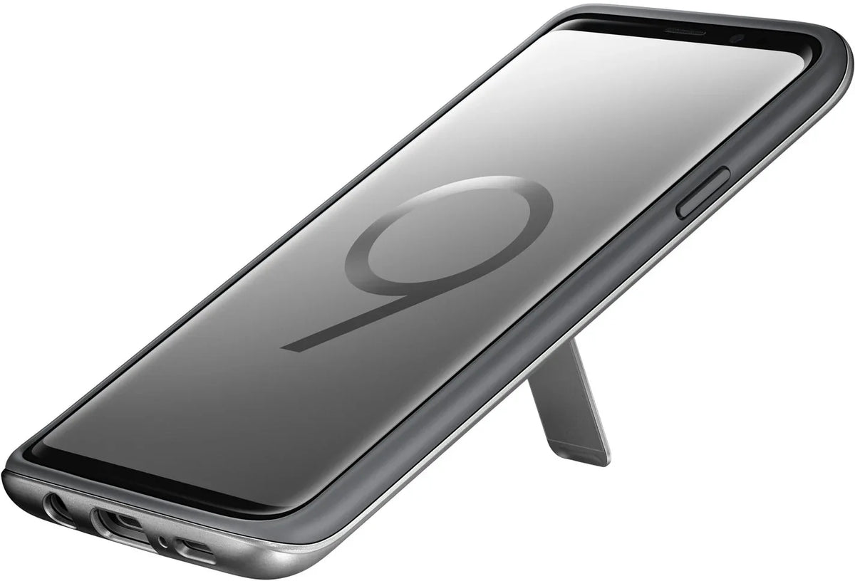 Samsung Protective Standing Cover Galaxy S9+ Silver - Essentify