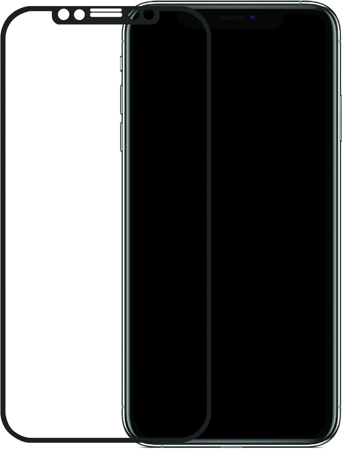 Mobilize Edge-To-Edge Glass Screen Protector Apple Iphone Xs Max/11 Pro Max Black Full Glue - Essentify