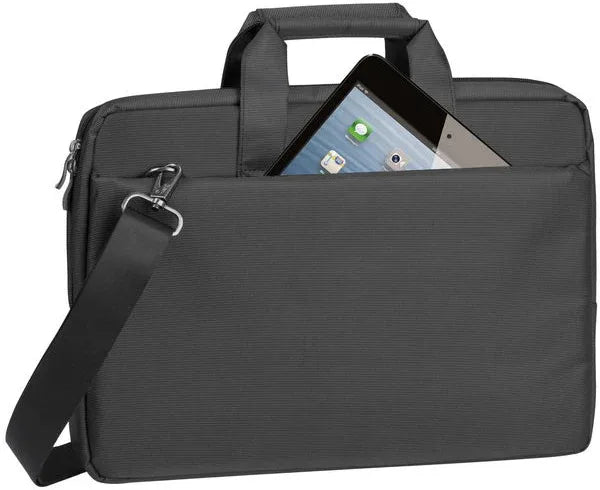 Rivacase Central Laptop Bag 15.6Inch Black - Essentify