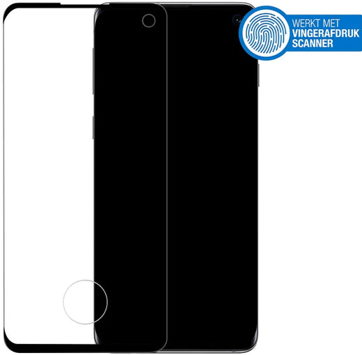 Mobilize Edge-To-Edge Glass Screen Protector Samsung Galaxy S10 Black Edge Glue - Essentify