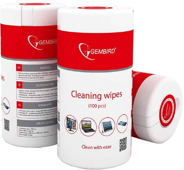 Gembird Screen Cleaning Wipes 100Pcs