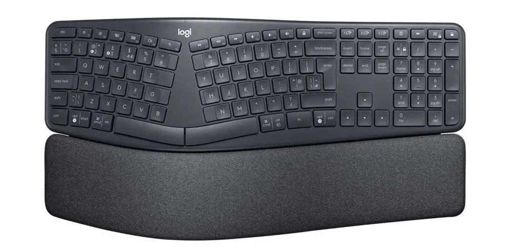 Logitech K860 Ergo | Draadloos Bluetooth Toetsenbord met Receiver | QWERTY - Essentify