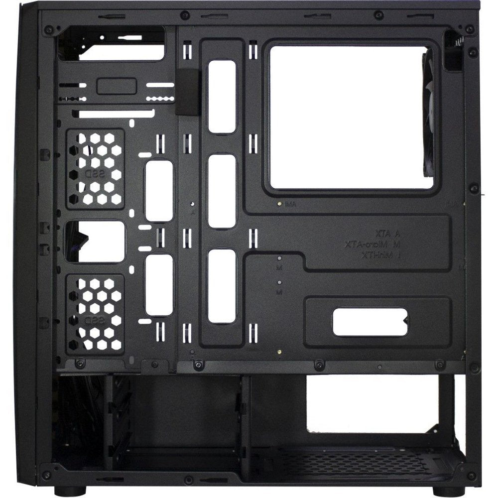 Inter-Tech Thunder Blue Light | Midi Tower Case | Zwart