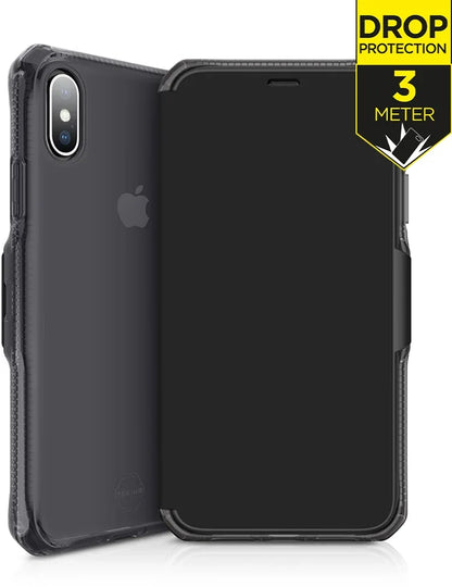 Itskins Level 2 Spectrumfolio For Apple Iphone Xs Max Pure Black - Essentify