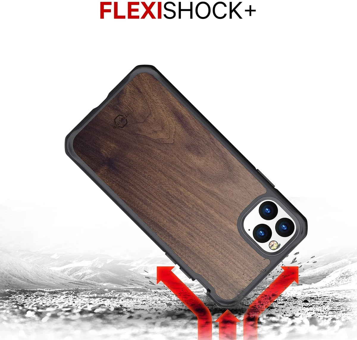 Itskins Level 2 Hybridfusion For Apple Iphone 11 Pro Max Dark Wood - Essentify