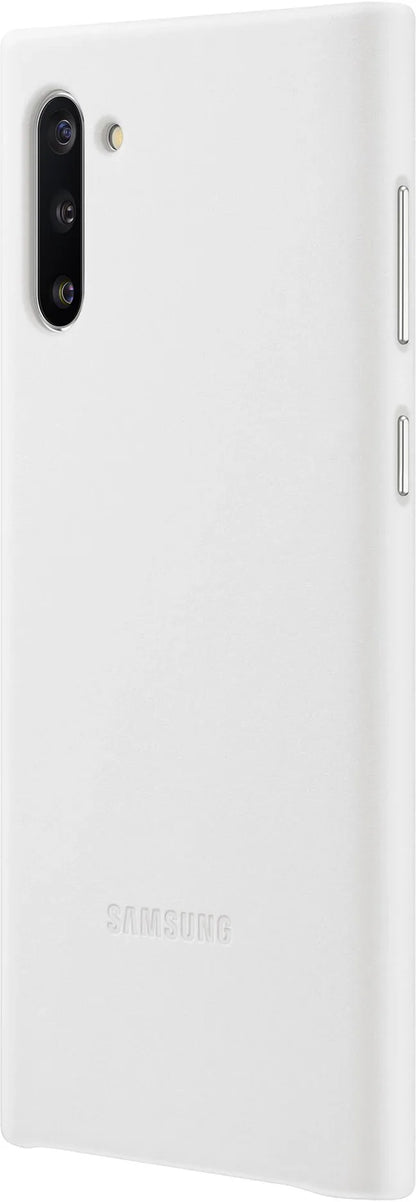 Samsung Leather Cover Galaxy Note10 White - Essentify