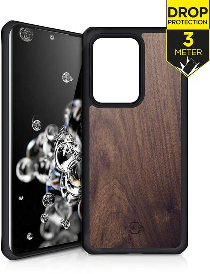 Itskins Level 2 Hybridfusion For Samsung Galaxy S20 Ultra/S20 Ultra 5G Dark Wood - Essentify