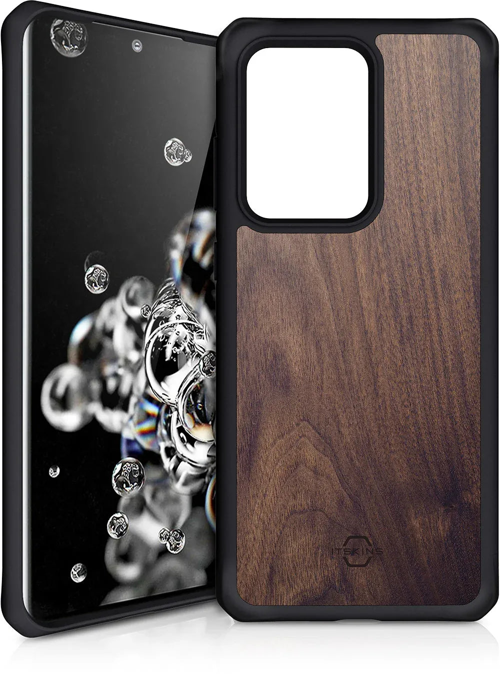 Itskins Level 2 Hybridfusion For Samsung Galaxy S20 Ultra/S20 Ultra 5G Dark Wood - Essentify