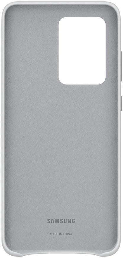 Samsung Leather Cover Galaxy S20 Ultra/S20 Ultra 5G Light Grey - Essentify