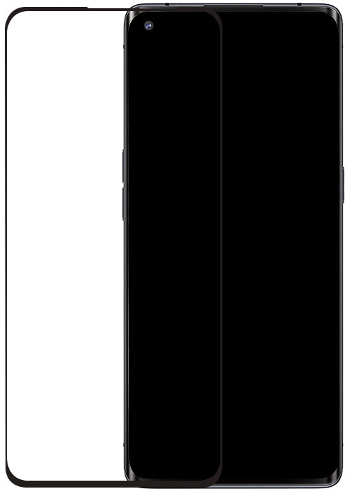 Mobilize Edge-To-Edge Glass Screen Protector Oppo Find X2 Black Edge Glue