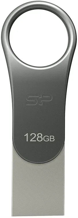 Silicon Power C80 Dual Usb Pendrive Mobile 128Gb Usb-C Grey - Essentify