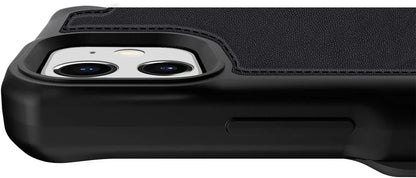 Itskins Level 2 Hybridfolio Leather For Apple Iphone 12 Mini Pure Black - Essentify