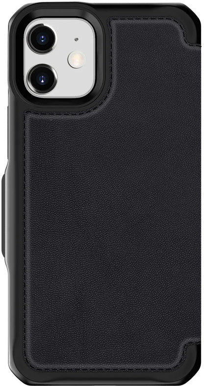 Itskins Level 2 Hybridfolio Leather For Apple Iphone 12 Mini Pure Black - Essentify