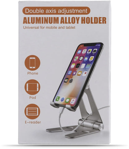 Xccess Foldable Aluminium Phone Holder Silver - Essentify