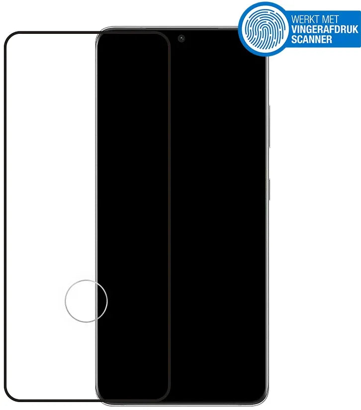 Mobilize Edge-To-Edge Glass Screen Protector Samsung Galaxy S21 Ultra 5G Black Edge Glue - Essentify