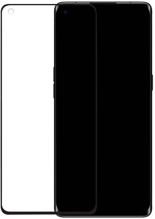 Mobilize Edge-To-Edge Glass Screen Protector Oppo Reno4 Pro 5G Black Edge Glue
