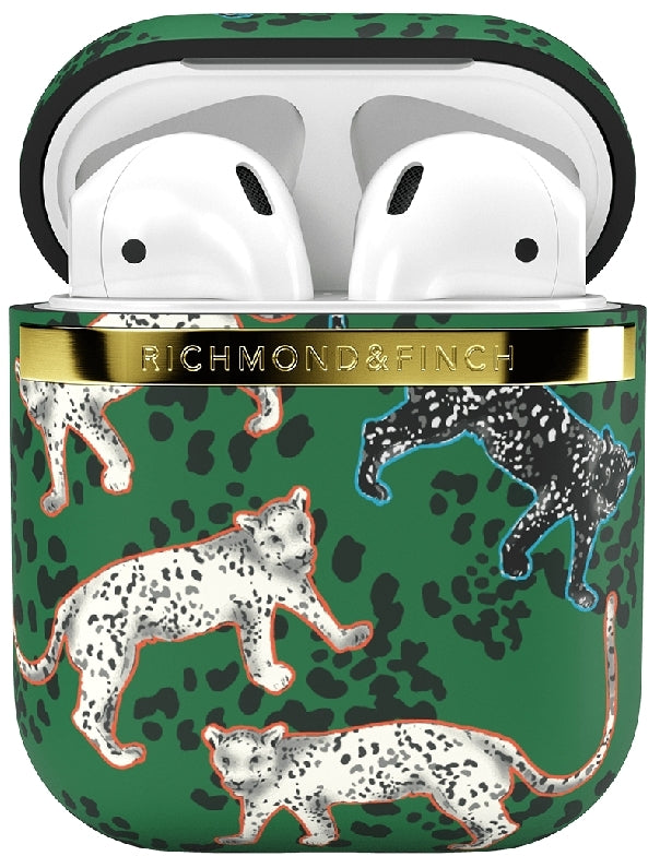 Richmond & Finch Freedom Series Apple Airpod Green Leopard/Gold