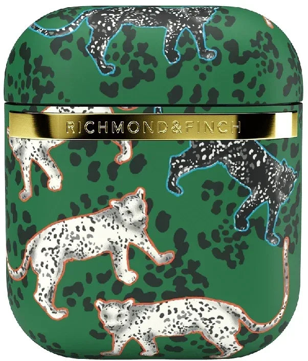 Richmond & Finch Freedom Series Apple Airpod Green Leopard/Gold - Essentify