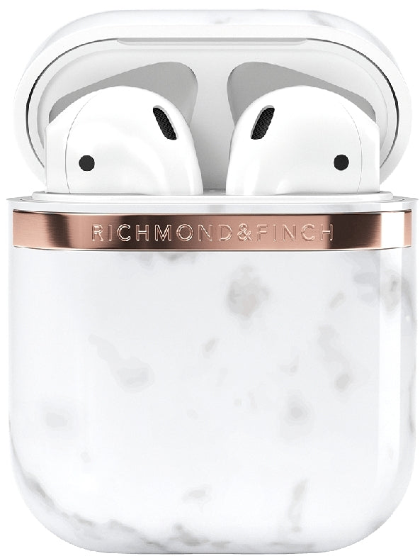 Richmond & Finch Freedom Series Apple Airpod White Marble/Gold