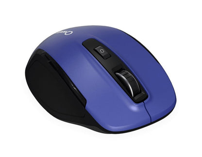 Qware Glasgow | Draadloze Muis | Rechtshandig | RF + Bluetooth | 1600 DPI | Blauw/Zwart
