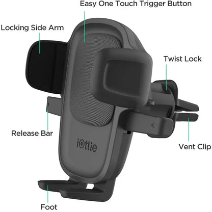 Iottie Easy One Touch 5 Air Vent Mount Black - Essentify