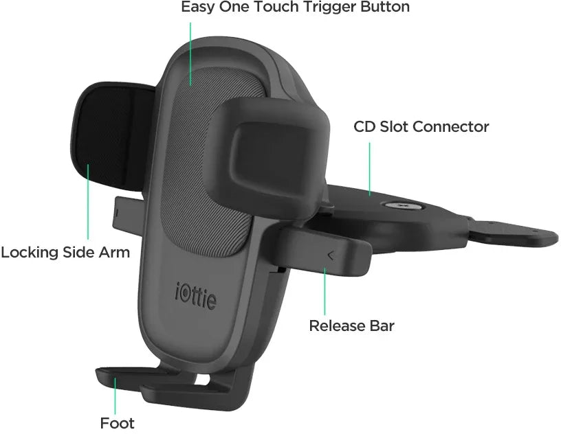 Iottie Easy One Touch 5 Cd Slot Mount Black - Essentify