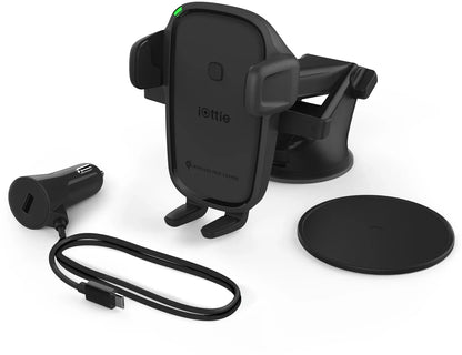 Iottie Easy One Touch Wireless 2 Dash/Windshield Mount 7.5W/10W Black - Essentify