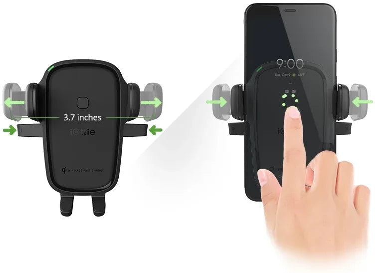 Iottie Easy One Touch Wireless 2 Dash/Windshield Mount 7.5W/10W Black - Essentify
