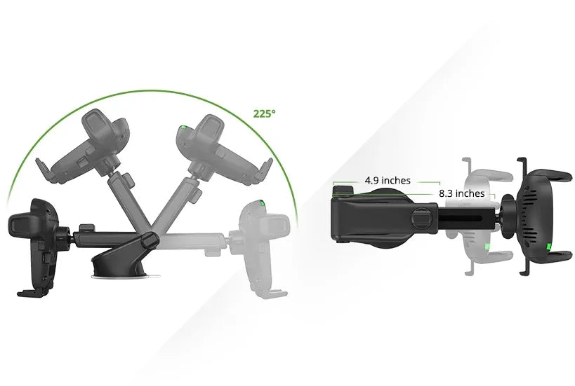 Iottie Easy One Touch Wireless 2 Dash/Windshield Mount 7.5W/10W Black - Essentify