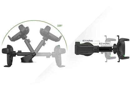 Iottie Easy One Touch Wireless 2 Dash/Windshield Mount 7.5W/10W Black - Essentify