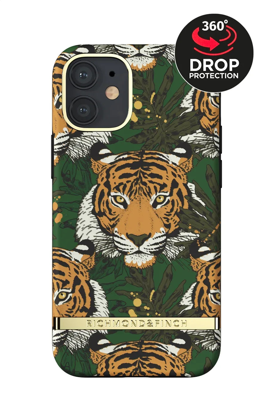 Richmond & Finch Freedom Series One-Piece Apple Iphone 12 Mini Green Tiger - Essentify