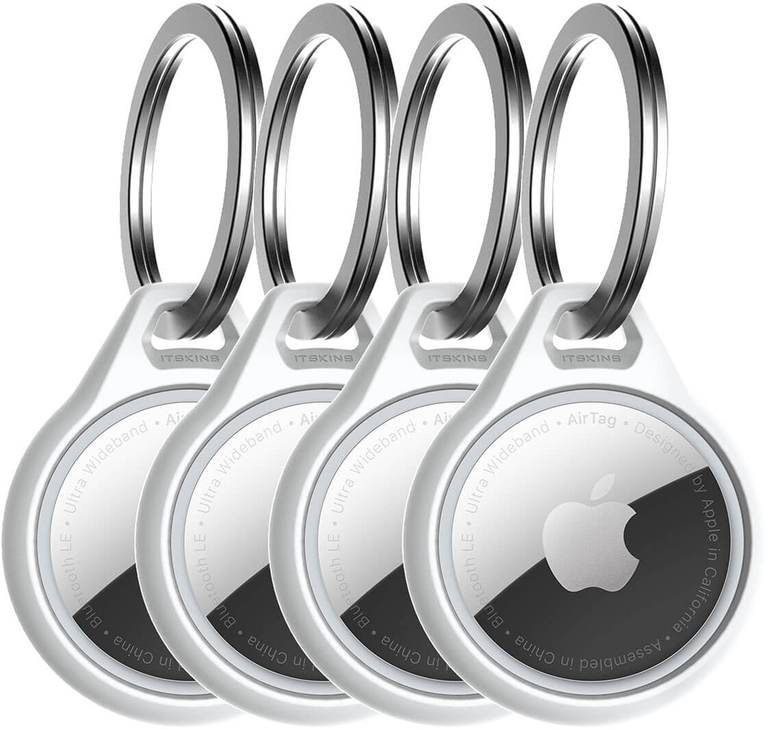 Itskins Level 2 Aircover Solid For Apple Airtag White (4-Pack)