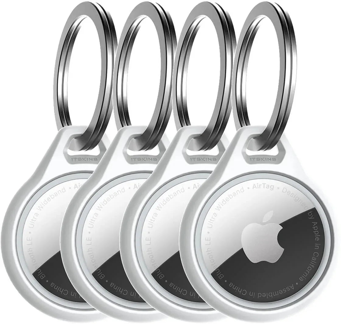 Itskins Level 2 Aircover Solid For Apple Airtag White (4-Pack) - Essentify