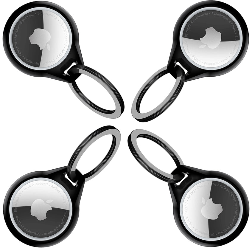 Itskins Level 2 Aircover Solid For Apple Airtag Black (4-Pack)