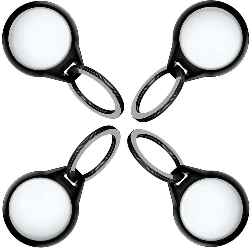 Itskins Level 2 Aircover Solid For Apple Airtag Black (4-Pack) - Essentify