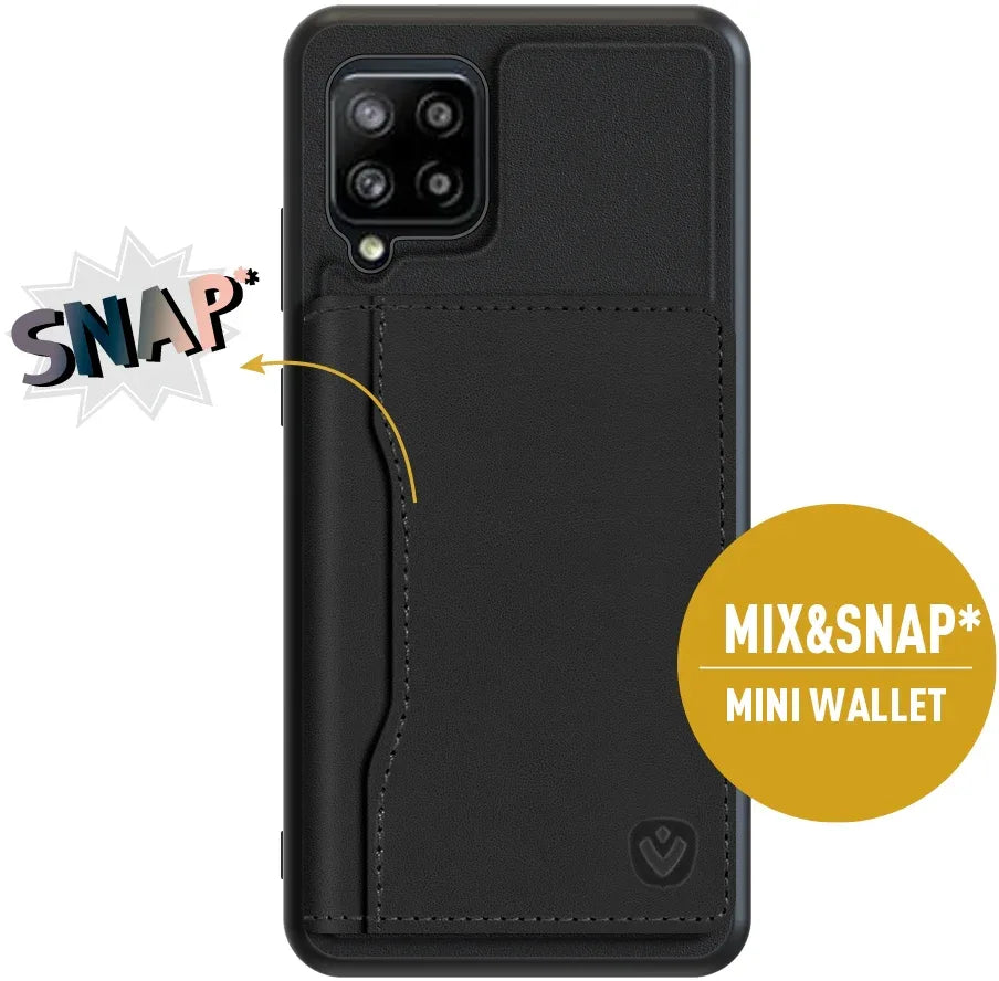 Valenta Leather Back Cover Snap Samsung Galaxy A42/A42 5G Black - Essentify