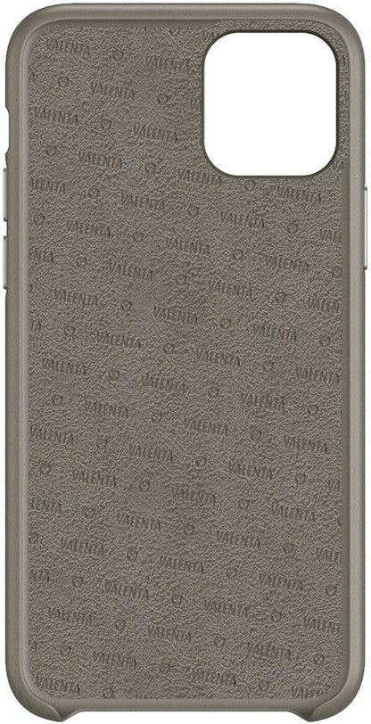 Valenta Leather Back Cover Snap Luxe Apple Iphone 11 Grey - Essentify