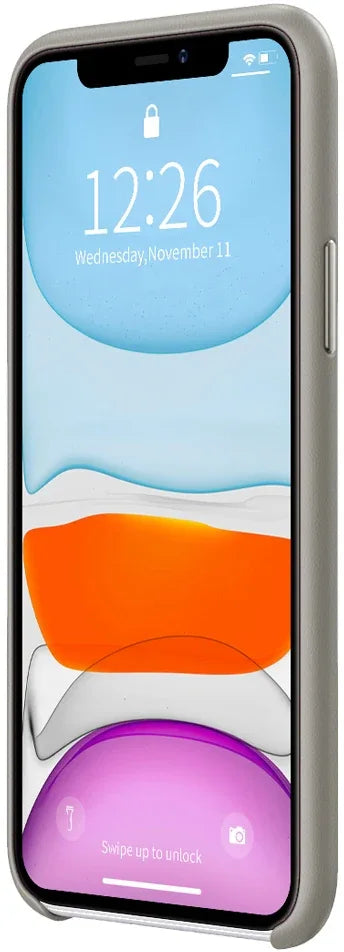 Valenta Leather Back Cover Snap Luxe Apple Iphone 11 Grey - Essentify