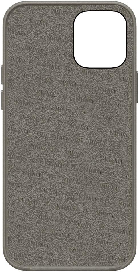 Valenta Leather Back Cover Snap Luxe Apple Iphone 12 Mini Grey - Essentify